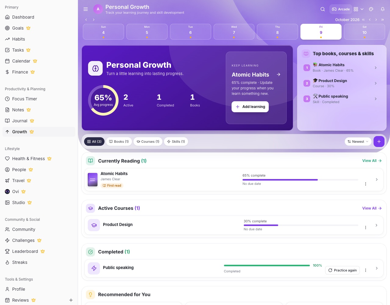 Growth page